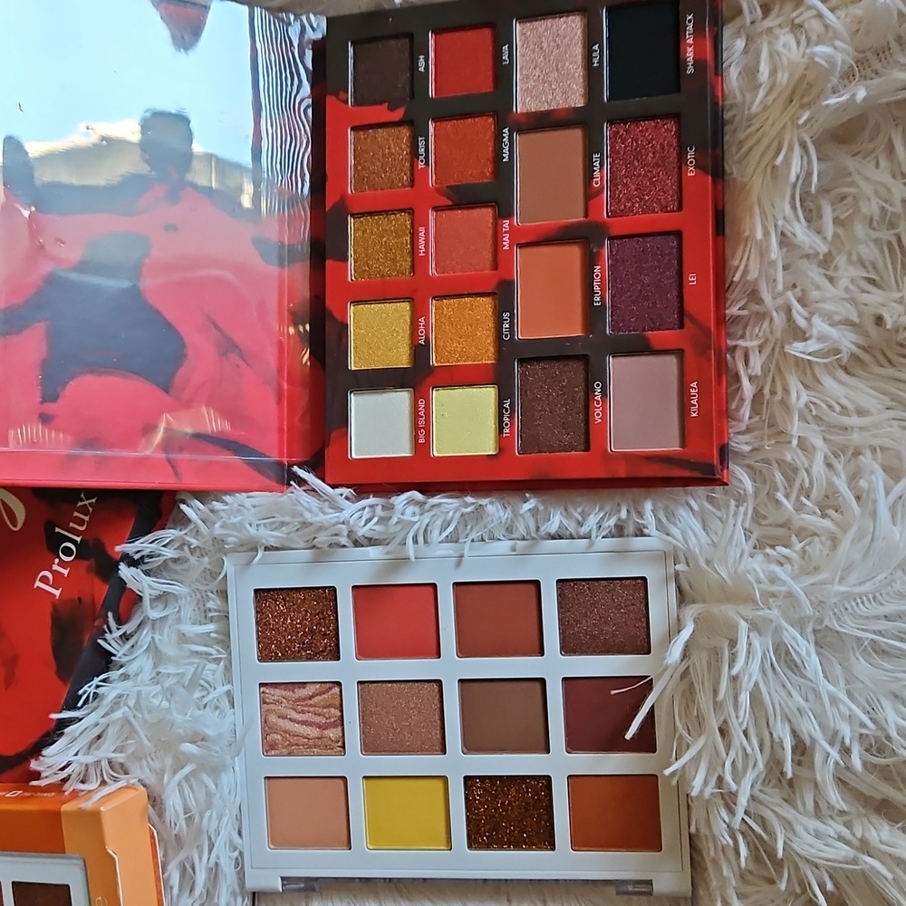 NEW POP AND PROLUX BROWNS NEUTRALS EYESHADOW PALETTE BUNDLE